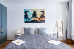 Posteľ alebo postele v izbe v ubytovaní Apartment MERAN