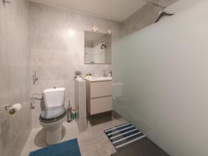 een badkamer met een toilet en een wastafel bij Holiday Home Boonenhove 50 by Interhome in De Haan