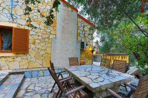 Patio alebo iná vonkajšia časť ubytovania Villa Alkinoos