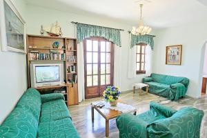 TV a/nebo společenská místnost v ubytování Villa Alexandros