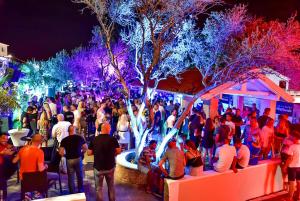 a crowd of people standing around at a party at Summer vibe in Vir