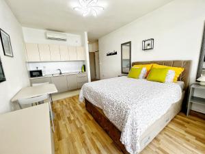 Kuchyň nebo kuchyňský kout v ubytování Studio Apartma PAG BLUE OCEAN 1 with sea view