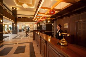 The lobby or reception area at Hotel Central