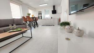 Televisyen dan/atau pusat hiburan di Hill43 Ferienwohnung Tuttlingen