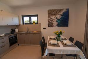 Kuchnia lub aneks kuchenny w obiekcie Luxury apartment Grotta with sea view and swimming pool