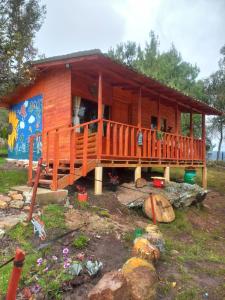 Zahrada ubytování Cabaña Sueños Dorados