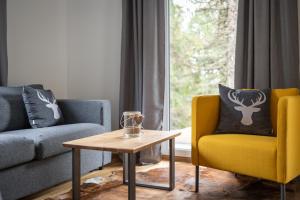 Posezení v ubytování Luxalps- Turrach Alm Chalets Nr 1-4 Grünsee- Sauna- Skifahren- Wandern- Natur