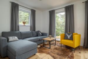 Posezení v ubytování Luxalps- Turrach Alm Chalets Nr 1-4 Grünsee- Sauna- Skifahren- Wandern- Natur