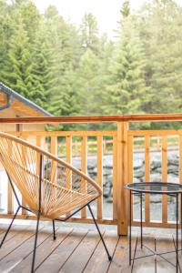 Balkón nebo terasa v ubytování Luxalps- Turrach Alm Chalets Nr 1-4 Grünsee- Sauna- Skifahren- Wandern- Natur