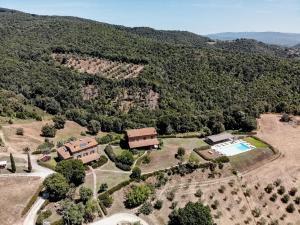 Vue panoramique sur l'établissement Agriturismo Boschi di Montecalvi