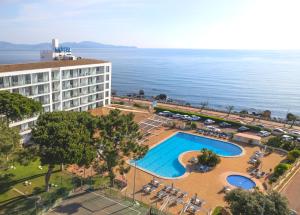 an aerial view of the hotel and the ocean at RVHotels Nieves Mar in L'Escala