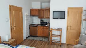 Η κουζίνα ή μικρή κουζίνα στο Ferienhaus Nordstrand Whg 3
