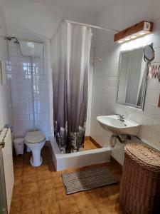 Koupelna v ubytování Casa Biank