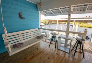 Svalir eða verönd á Moon Apartments