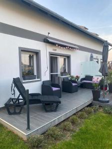 Vonkajšia záhrada v ubytovaní Szőlőskert Apartman 8 fős