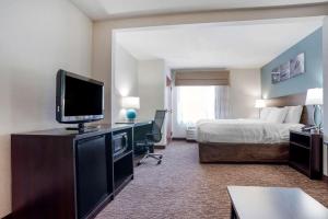 Säng eller sängar i ett rum på Sleep Inn & Suites Auburn Campus Area I-85