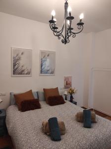 Giường trong phòng chung tại Precioso apartamento con aparcamiento gratuito
