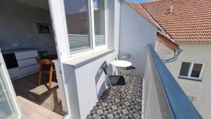 Balkón nebo terasa v ubytování Apartmán Polygon