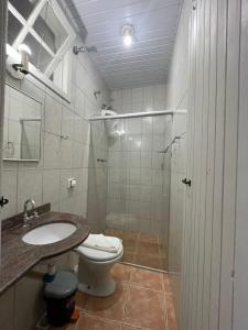 Koupelna v ubytování Caminhos da Liberdade Pousada