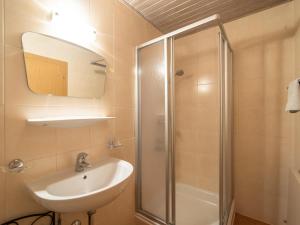 Koupelna v ubytování Ferienhaus Oblasser I