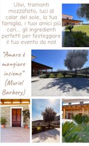 un collage de quatre photos d'une maison dans l'établissement ATOMOS, à Alvignano