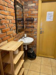 Koupelna v ubytování Atostogų būstas