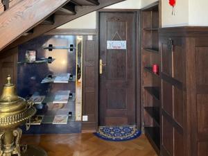 a entrance to a room with a wooden door at Ferienwohnung am Bühl 1 in Lenzkirch