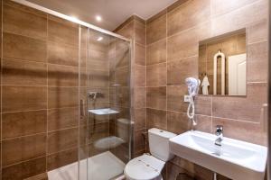 Koupelna v ubytování Hotel Svět