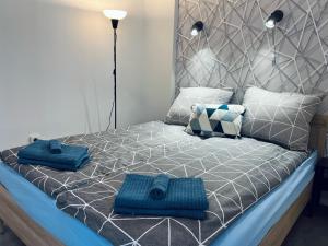 Posteľ alebo postele v izbe v ubytovaní Apartament Blue Shell - Gdynia Centrum