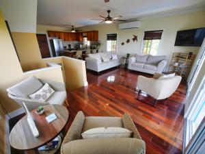 A seating area at Sandy Feet Retreat