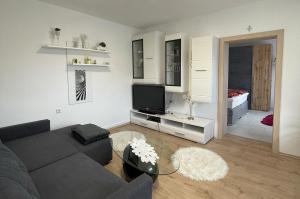 Televízia a/alebo spoločenská miestnosť v ubytovaní Ferienwohnung Nina Ortner Greifenburg