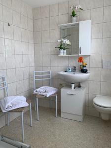 Koupelna v ubytování Ferienwohnung Nikolaiblick
