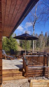 Balkón nebo terasa v ubytování Chalet Holmen