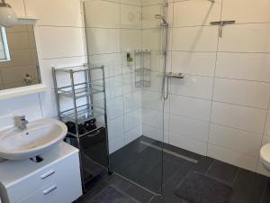 Koupelna v ubytování Ferienhaus Russ