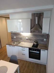 Kuchyň nebo kuchyňský kout v ubytování Sky Thermal Apartment + 8 fotografií