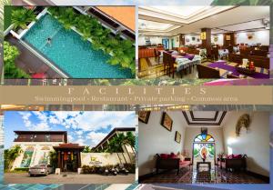 un collage di foto di un resort con piscina di Viangluang Resort a Chiang Mai