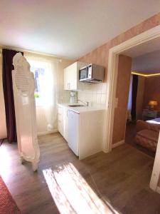 A kitchen or kitchenette at Boutiquehotel Villa Rosenhof