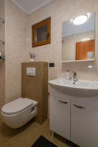 een badkamer met toilet en wastafel bij Ivan Apartment in Dubrovnik