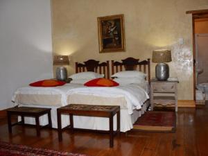 Ένα ή περισσότερα κρεβάτια σε δωμάτιο στο Cypress Cottage