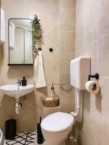 Koupelna v ubytování Apartmani Tolić