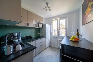 Kuchyňa alebo kuchynka v ubytovaní Widok z Centrum