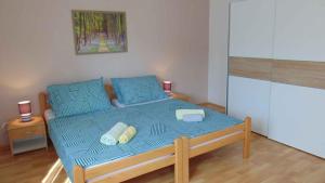 Postel nebo postele na pokoji v ubytování Apartment in Rovinj/Istrien 11703