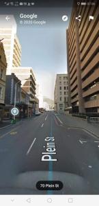 a view of an empty city street with buildings at Bedfort Accommodation in Cape Town