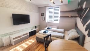 Televízia a/alebo spoločenská miestnosť v ubytovaní Piano Studio / Wasilewskiego 10 by Homeprime
