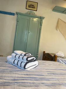 Postel nebo postele na pokoji v ubytování Patmos Horizon