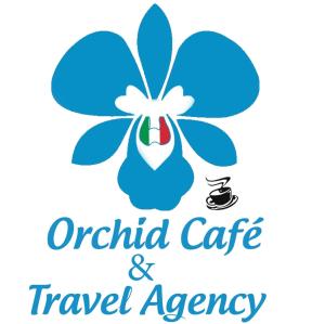 una imagen del logotipo de orquídea y agencia de viajes en Grand Orchid Inn Patong beach en Patong