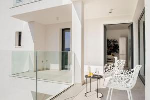Svalir eða verönd á Apartments villa Ladini
