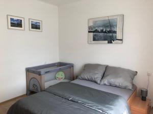Postel nebo postele na pokoji v ubytování Apartmány Jevany