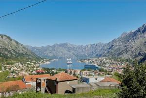 a view of a city and a body of water at Vukićević House in Kotor