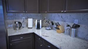 a kitchen counter top with appliances on it at Modern Luxury Living, relax and enjoy your stay! in Rancho Cordova